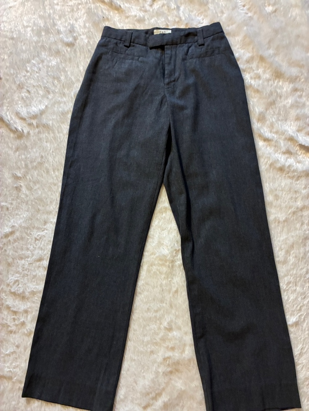 GAP Women's Dark Charcoal Straight Leg Trousers